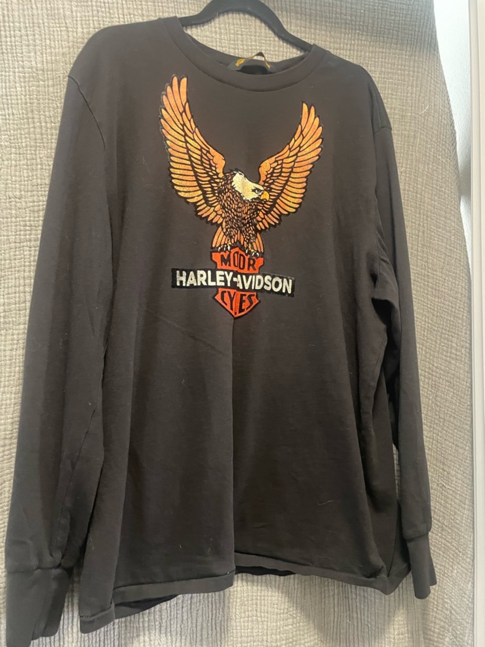 Harley-Davidson Black Tee with Gold Logo Tag